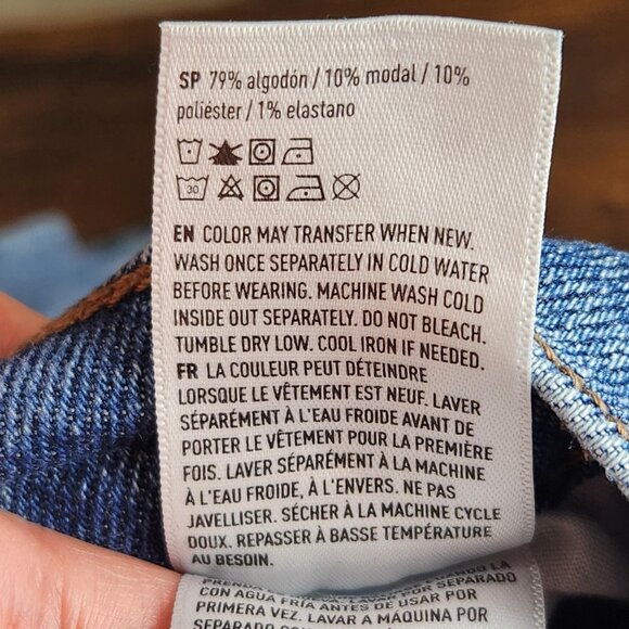 American Eagle Jeans Womens 10 Blue Mom Jean Button Fly Stretch High Rise Denim - Picture 13 of 13